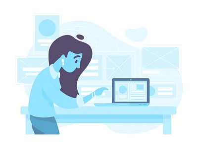 Illustration | "AppRabbit Illustration" blob blue branding design doodle education flow homepage illustration onboarding ui ux