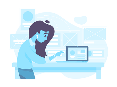 Illustration | "AppRabbit Illustration" blob blue branding design doodle education flow homepage illustration onboarding ui ux