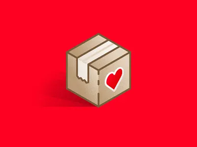 Overstock Box icon illustration illustrator package texture