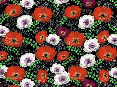 Fall Pattern autumn design fall floral flowers illustration pattern textile vector