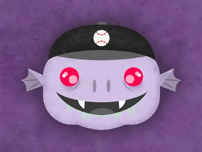 Batboy bat boy character halloween illustration illustrator monster texture vector vectorart
