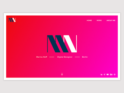 Portfolio - draft no.2 color colour dark gradient home identity pink portfolio red stage vibrant