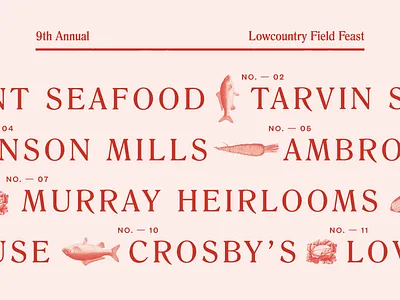 Field Feast Menu Design feast fish menu design type typography