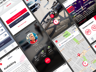 Safebiker - UI sketches app sketch ui