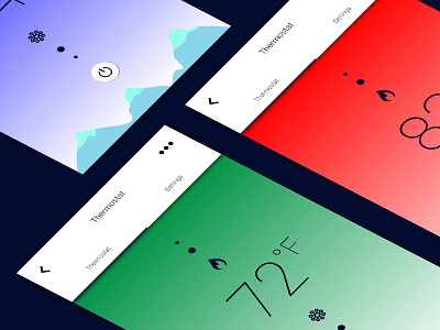 Thermostat IoT android experience flat icon interface iot thermostat ui user ux