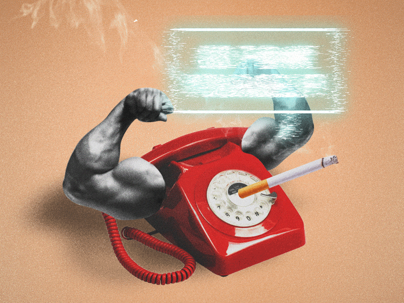 Tough Call animation collage design gif motion retro surrealism tough call