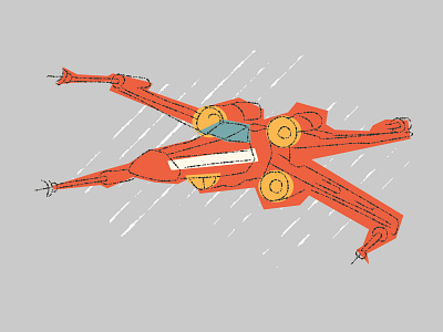 Vector Brush Experiment blot brush illustration starwars texture vector xwing