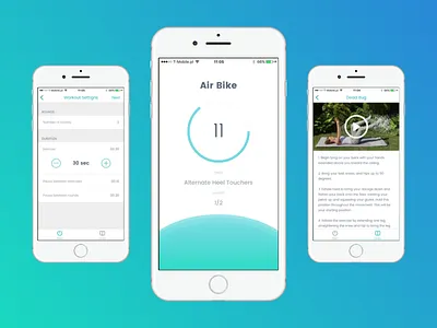 Home ABS iOS App cleandesign fitness fitnessapp health ios iosdesign wellness