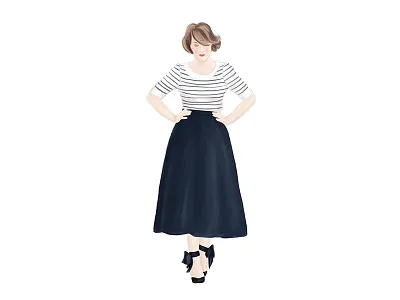 Elegant Portrait digital painting illustration portrait procreate woman