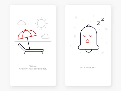 Very Relaxing Empty States empty state illustration mobile ui ux