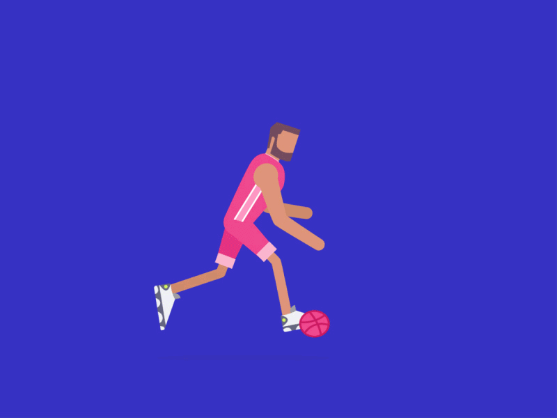 Hello Dribbble! animation basketball debut first hello invite nba