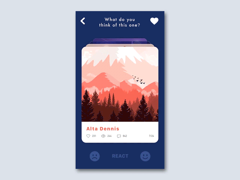 A dynamic effect app card emoji emotions illustration interaction mobile principle slider