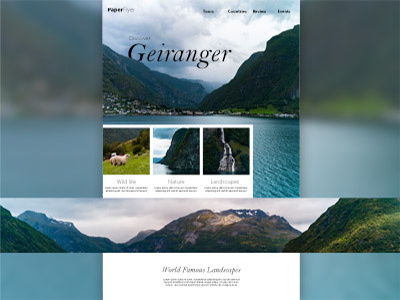 Conceptual travel site - Norway clean concept landscape norway scandinavian travel ui