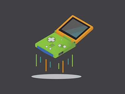 Gameboy SP Time! design gameboy icon illustration isometric nintendo retro