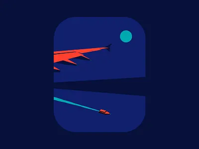 Between Me and Blue you arial view illustration minimal minimalistic ocean plane window poster sky takeoff window wings