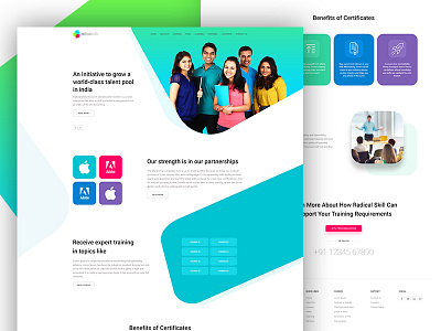 Radiskills home page design it software nice design nice ui ui ux web application web design