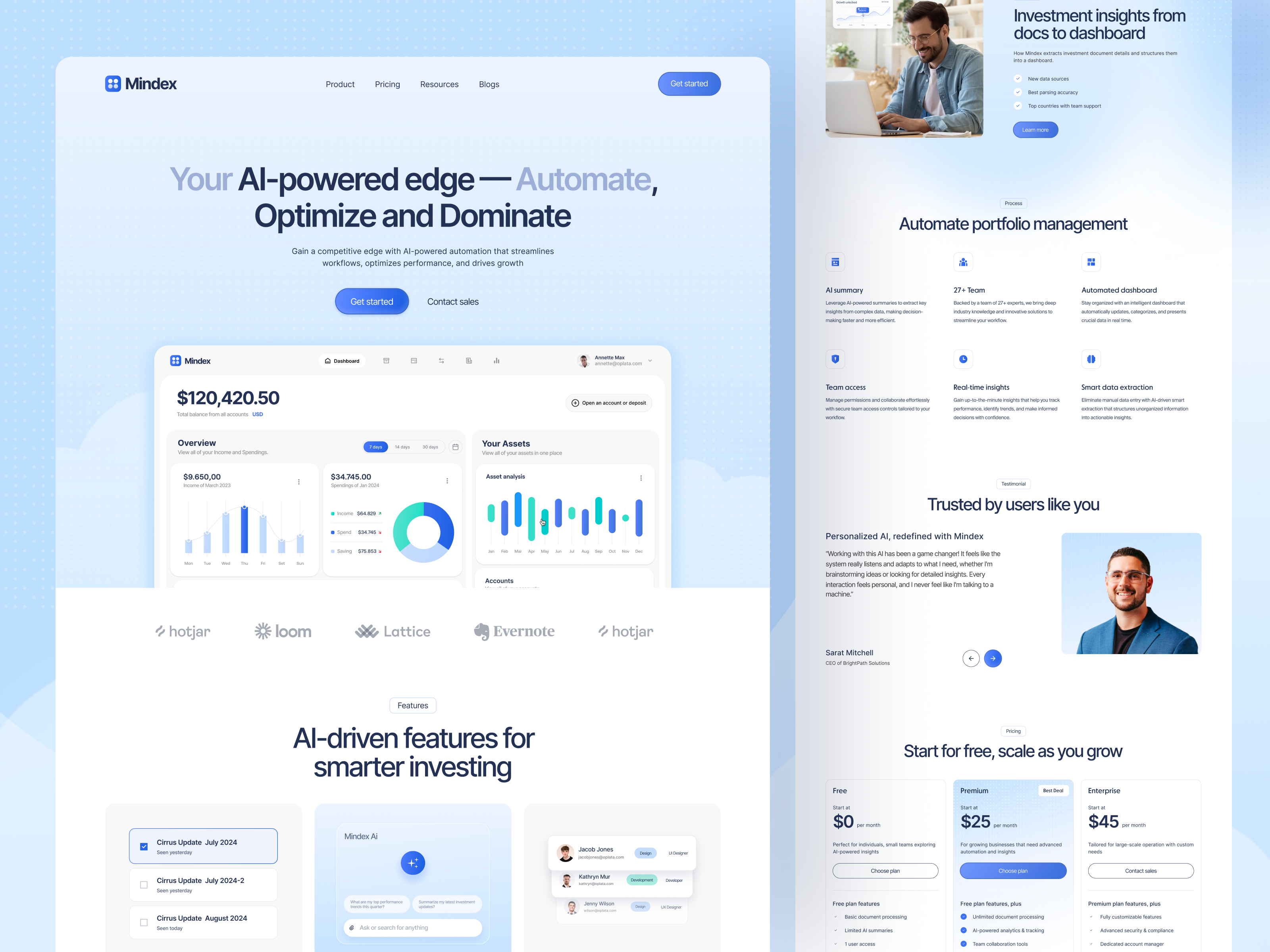 Example of Website UI Design (3 Pages)