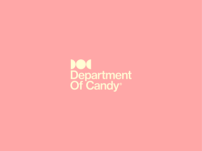 Department Of Candy Logo branding design illustration logo logotype minimal simple type typography ui