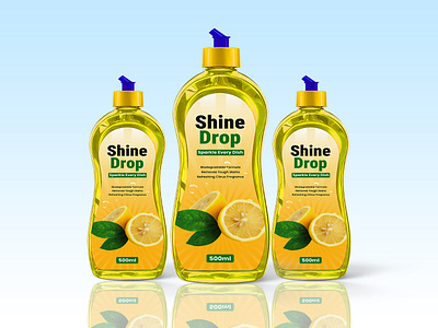 ShineDrop Dish Cleaner graphic design tube label design