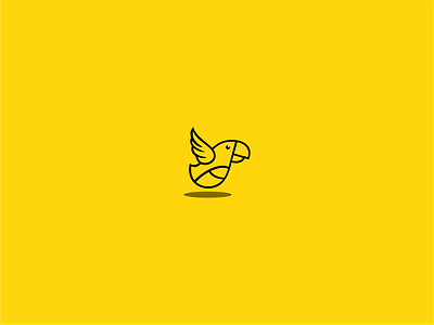 cute parrot bird artworks brand identity lineart logodesigner