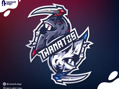 THANATOS - Reaper mascot logo design branding cartoon design esport logo esportlogo graphic graphic design illustration logo logodesign mascot mascotlogo