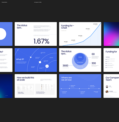 Company Presentation - Pitch Deck branding daily ui dashboard design graphic design illustration logo pitch deck presentation ui ux uxui web design