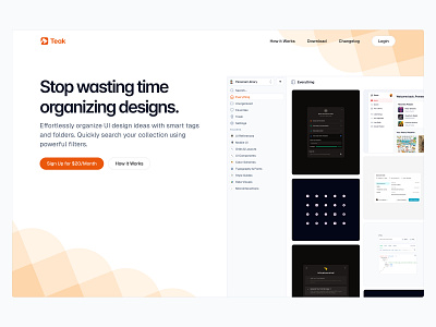 Landing Hero 🍊 design header hero hero section landing landing page minimal saas ui web design