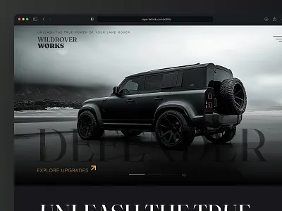 Land Rover Tuning Garage Website – Design automotivedesign figma framer landingpage minimalisti ui ux ux design web design webdesign