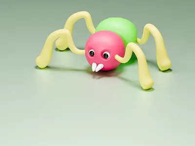 Stylized Spider 3d blender modeling