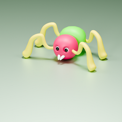 Stylized Spider 3d blender modeling