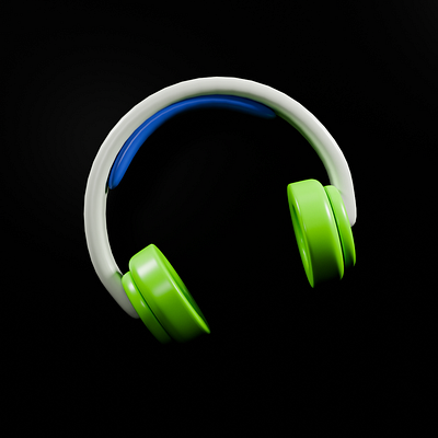 Stylized Headphones 3d blender branding headphones