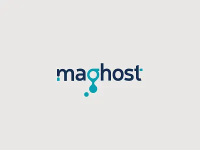 Maghost creative domains hosting installation led logo server type typography virtual web