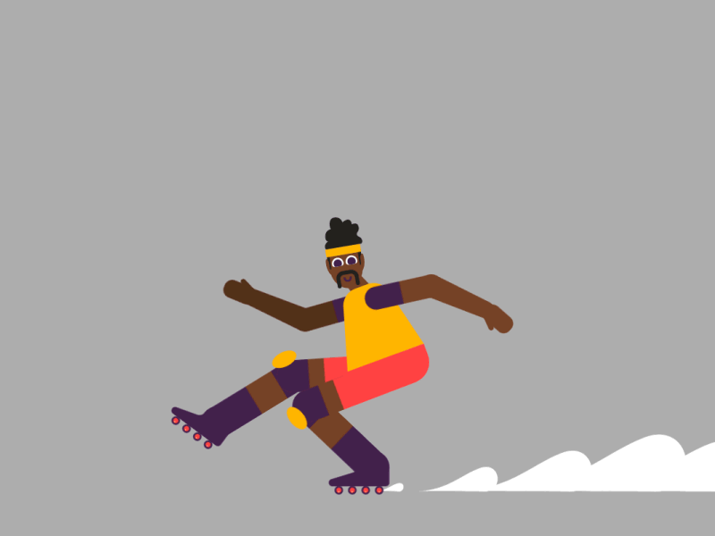 Skater animation fun gif gifs illustration jump ride skate skating smoke steamlabs