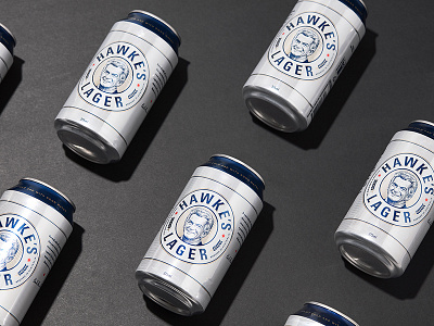 Hawke's Lager australia beer branding can identity logo packaging