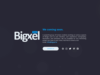 We Coming Soon. animation bigxel comingsoon hamed nikgoo iconography illustration nikgoo team ui web