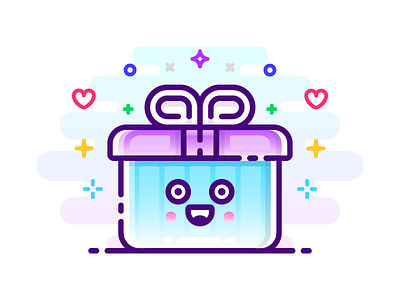 Gift Illustration blog celebration editorial emoji flat illustration line mbe present