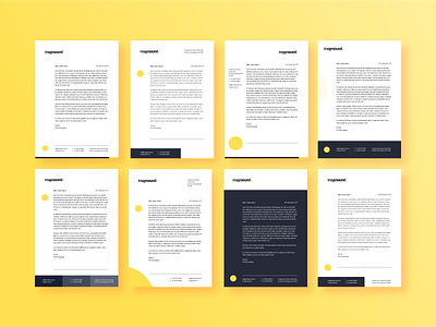 Letterhead Exploration dot letterhead print stationary yellow