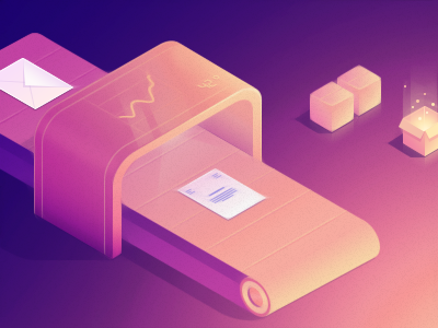 isometric printer 3d gradient isometric maileden minimal