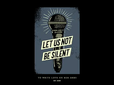 LetUs Not Be Silent apparel design handlettered illustration typography