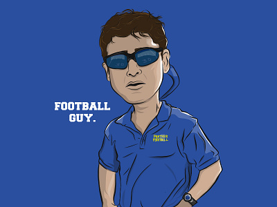 Coach Taylor: Football Guy abobe draw coach football friday night lights illustration ipad sports
