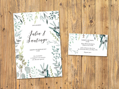 Wedding design botanic design eucalyptus illustration leaves nature watercolor wedding