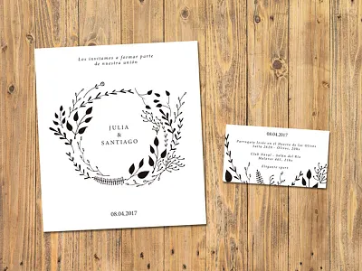 Wedding design black black white design floral illustration invitation wedding