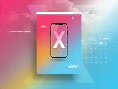 iPhone X ad banner phone web