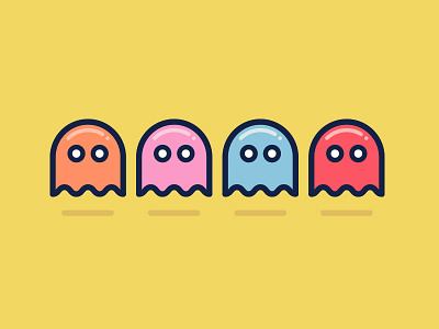 Four Horsemen of the Apocalypse arcade game ghost illustration logo nintendo pac man pacman vector video games