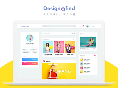 Design find Profile Page design design fashion portfolio profile ui ux
