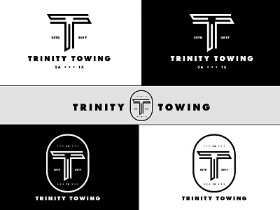 Trinity Towing Logo Concept WIP badge brand design icon logo system trinity