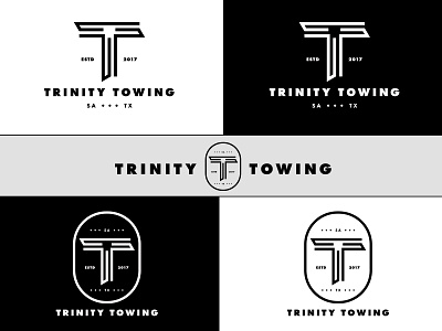 Trinity Towing Logo Concept WIP badge brand design icon logo system trinity