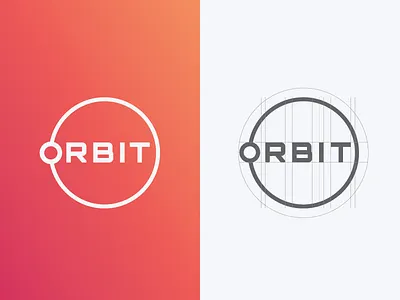 Orbit brand circle logo logotype mark orbit planet space