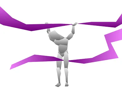 Poser illustration gradiend illustration poser sketchapp squarish vector vector drawing