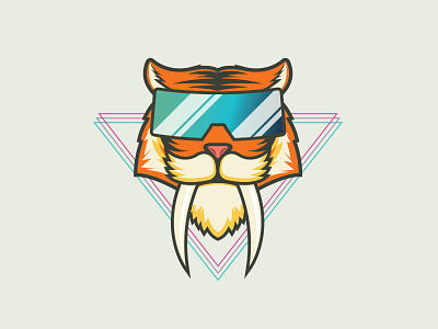 Lazer - Intergalactic Sabertooth Tiger illustration mascot vector